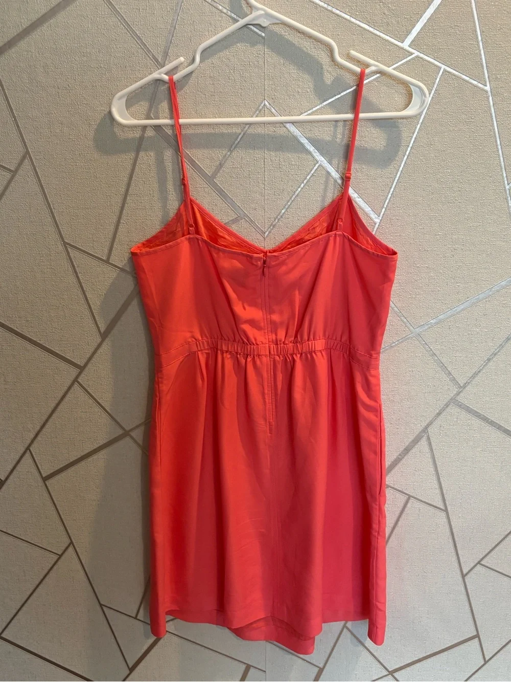 J. Crew Coral Spaghetti-Strap Slip Dress
